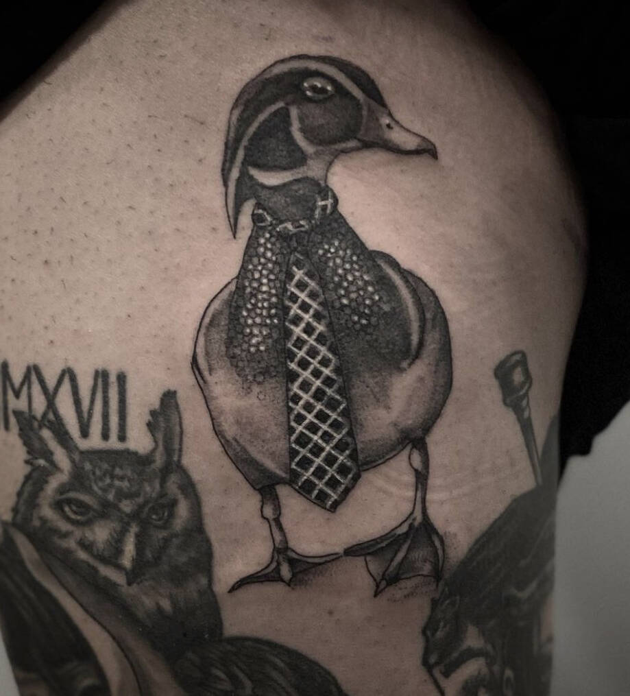 Simple Duck Tattoos That Will Make You Smile  Noon Line Art